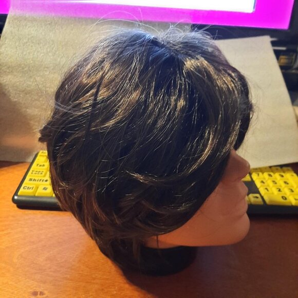 NEW TAG ! Daiaces Women Short Hair Straight Wig Black main image 5